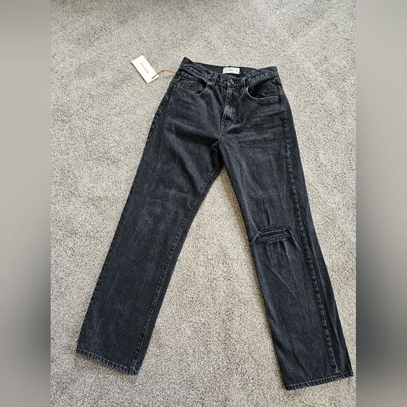 SLVRLAKE London Crop Long Gone Jeans Black - Picture 2 of 11